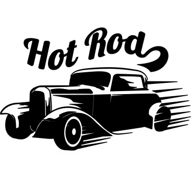 Hot rod racen auto sticker - TenStickers