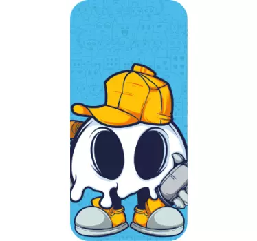 Iphone sticker spookfiguur met hoed - TenStickers