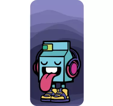 Cartoon tong uitsteken iPhone sticker - TenStickers