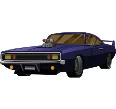 Klassiek race-ontwerp auto sticker - TenStickers