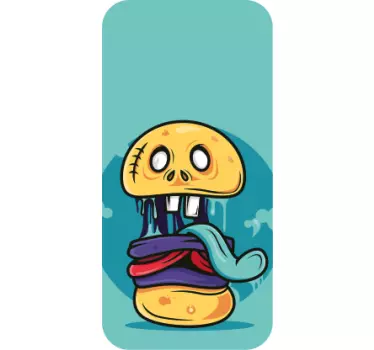 Griezelige schedel frisdrank iPhone sticker - TenStickers