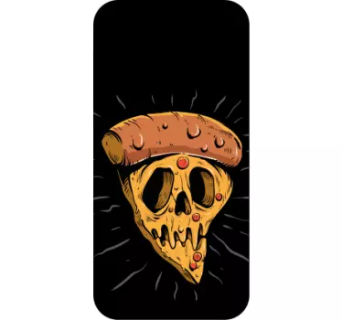 Schedel pizzapunt iPhone sticker - TenStickers