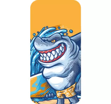 Iphone sticker glimlachende haai - TenStickers