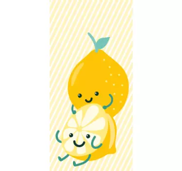 Vrolijke citruskarakters iPhone sticker - TenStickers