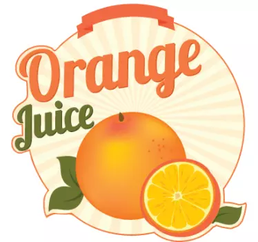 Sticker Orange Juice - TenStickers