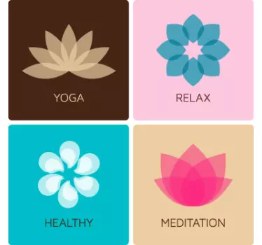 Stickers vierkanten meditatie - TenStickers
