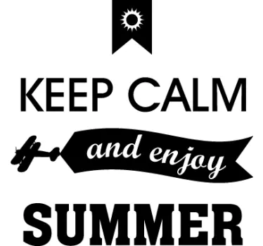 Keep calm and enjoy summer sticker - TenStickers