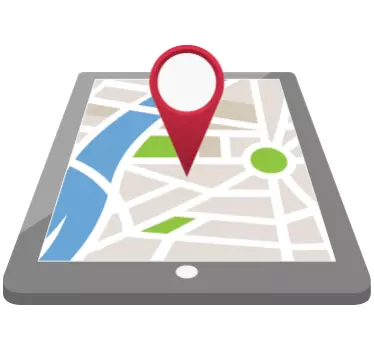 Sticker tablet locatie aanwijzen - TenStickers