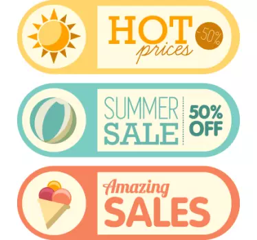Sticker gepersonaliseerd zomersolden - TenStickers