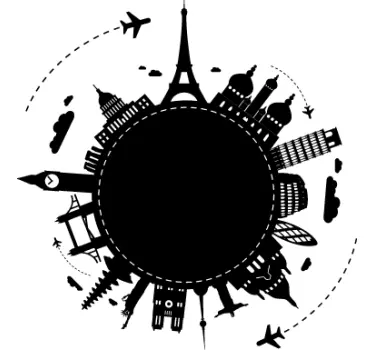 Sticker monumenten wereld - TenStickers