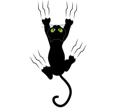Krassende kat muursticker - TenStickers