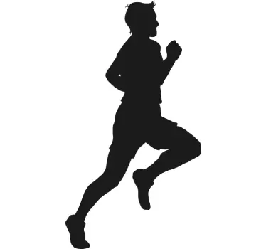 Sticker silhouette hardloper - TenStickers