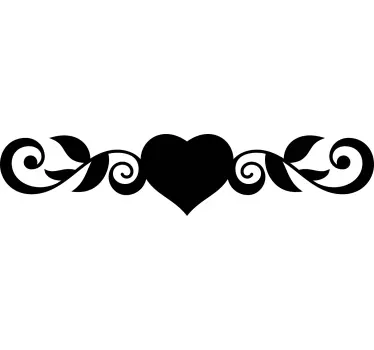 Hart wervelpatroon sticker bed hoofdeinde - TenStickers