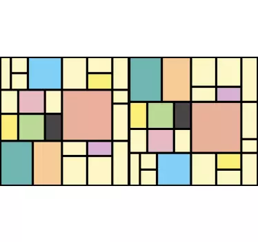Meubel sticker patchwork kleurblokken - TenStickers