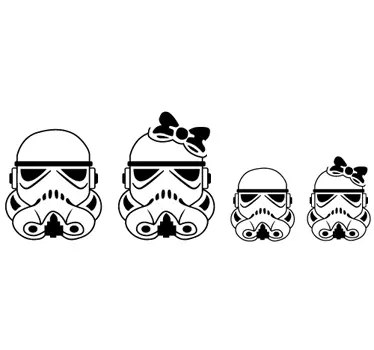 Sticker Familie Star Wars - TenStickers