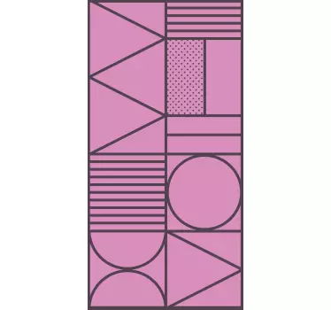 Geometrisch roze motief iPhone sticker - TenStickers