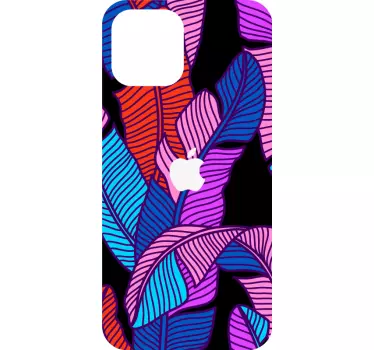 Levendige bladmotieven iPhone sticker - TenStickers