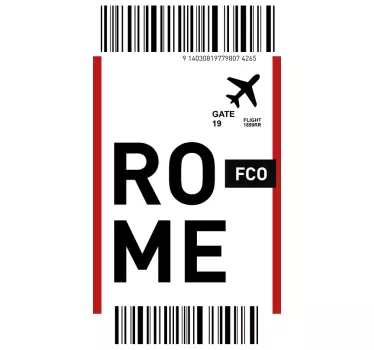 Rome reisticket iPhone sticker - TenStickers