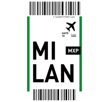 Instapkaart milaan iPhone sticker - TenStickers