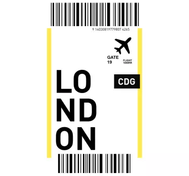 Londen ticket stijl iPhone sticker - TenStickers