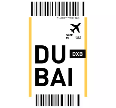 Dubai vliegpas iPhone sticker - TenStickers