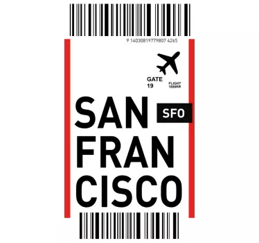 San francisco-ticket iPhone sticker - TenStickers
