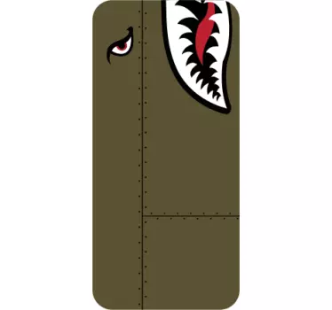 Woest haaienontwerp iPhone sticker - TenStickers