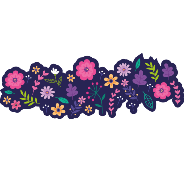 Fietssticker kleurrijk etnische bloemen - TenStickers