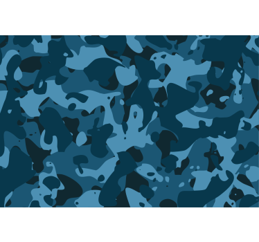 Fietssticker blauw camouflage patroon - TenStickers