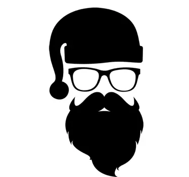 Kerstman gezicht sticker - TenStickers