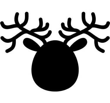 Krijtbord sticker rendier kerstmis - TenStickers