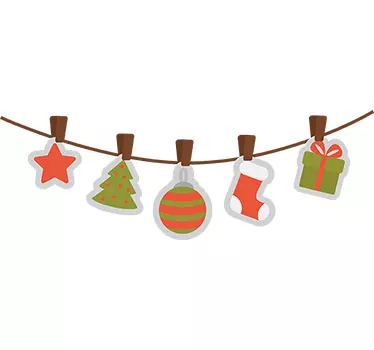 Kerst objecten sticker - TenStickers