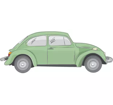 Groene Volkswagen Beetle Muursticker - TenStickers