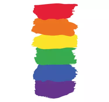 Regenboogstreken iPhone sticker - TenStickers