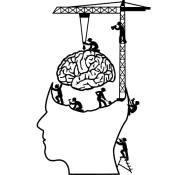 Sticker illustratie neurologische operatie - TenStickers