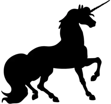 Sticker silhouette eenhoorn - TenStickers