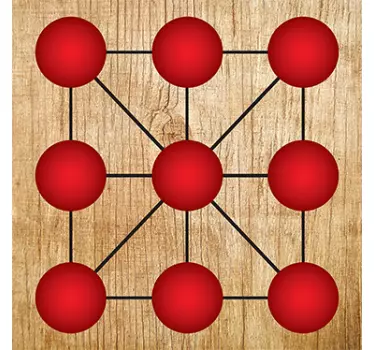 Tic Tac Toe Decoratieve tafel sticker - TenStickers