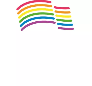 Regenboogvlag bericht iPhone sticker - TenStickers