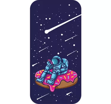 Astronaut donut droom iPhone sticker - TenStickers