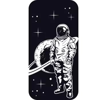 Iphone sticker astronauten ruimte scène - TenStickers