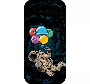 Astronaut met ballonnen iPhone sticker - TenStickers