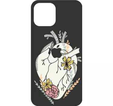 Vogel en bloemen iPhone sticker - TenStickers