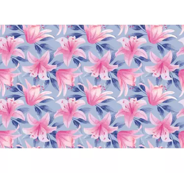 Roze bloemenprint raamsticker - TenStickers