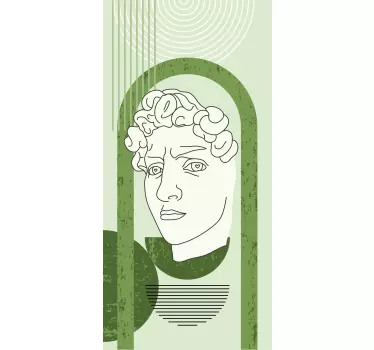 Gestileerd menselijk portret iPhone sticker - TenStickers