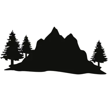 Bergachtige wildernis krijtbord sticker - TenStickers