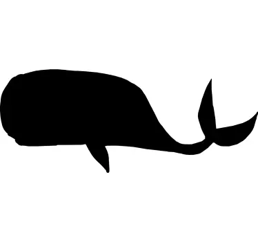 Walvis silhouet krijtbord sticker - TenStickers