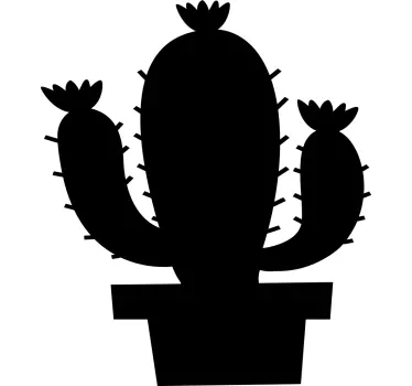 Charmant cactussilhouet krijtbord sticker - TenStickers