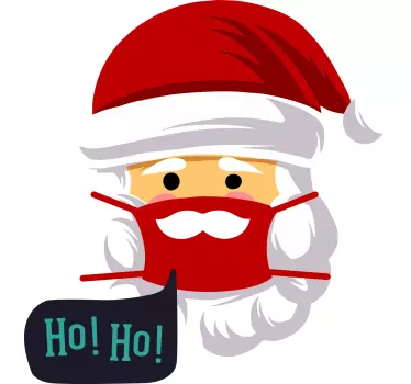 Feestelijke kerstman kunstwerk kerst sticker - TenStickers