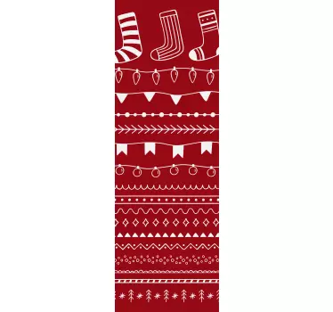 Kerst sticker vrolijke feestelijke patronen - TenStickers