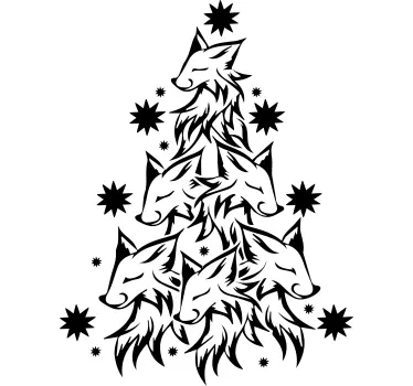 Kerst sticker meerdere voskoppen - TenStickers